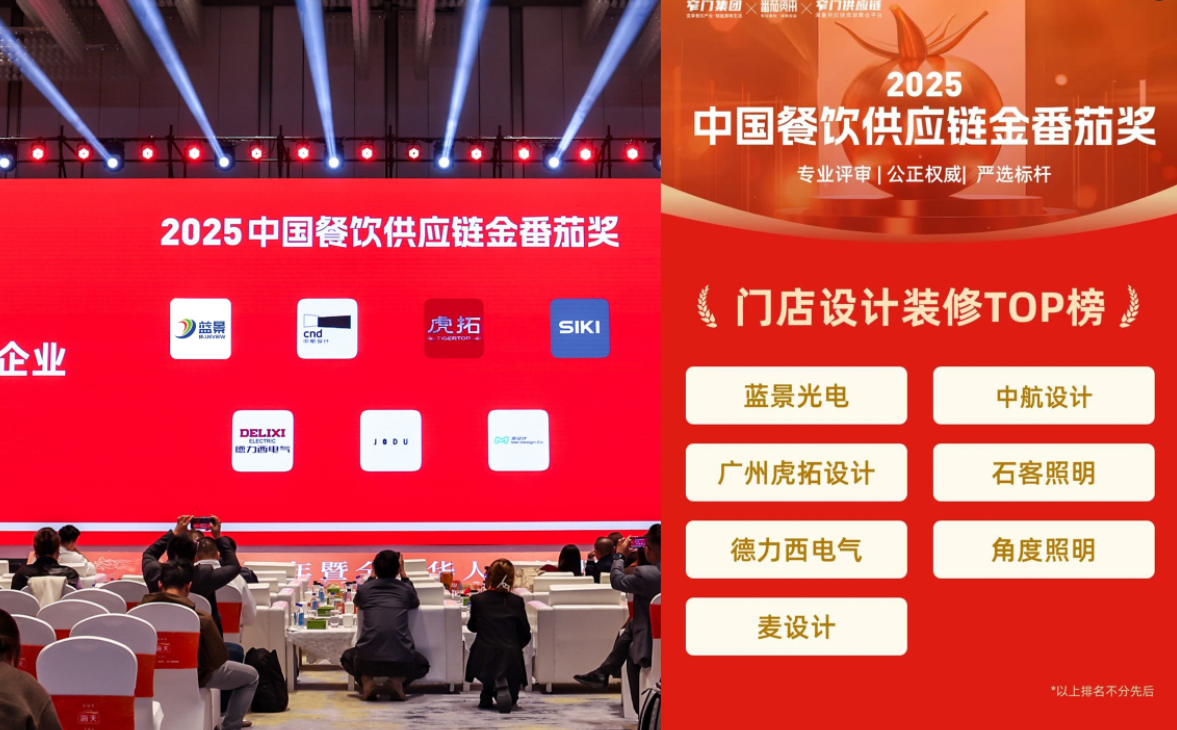 蓝景荣获2025年中国餐饮供应链金番茄奖，全栈解决方案赋能餐饮品牌全球化扩张！